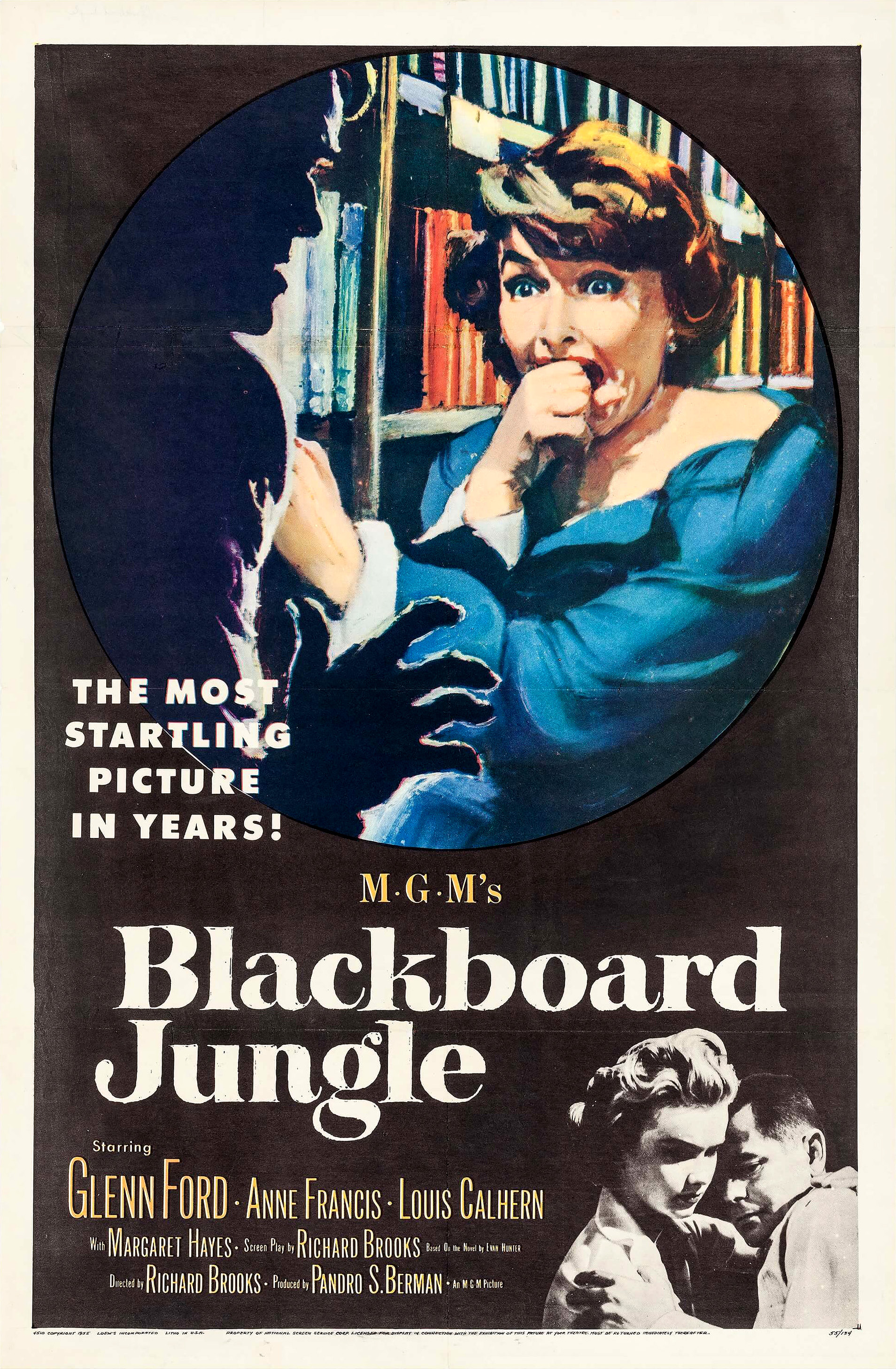 Imagem de referência relacionada a Blackboard Jungle, item descrito como filme de 1955 dirigido por Richard Brooks