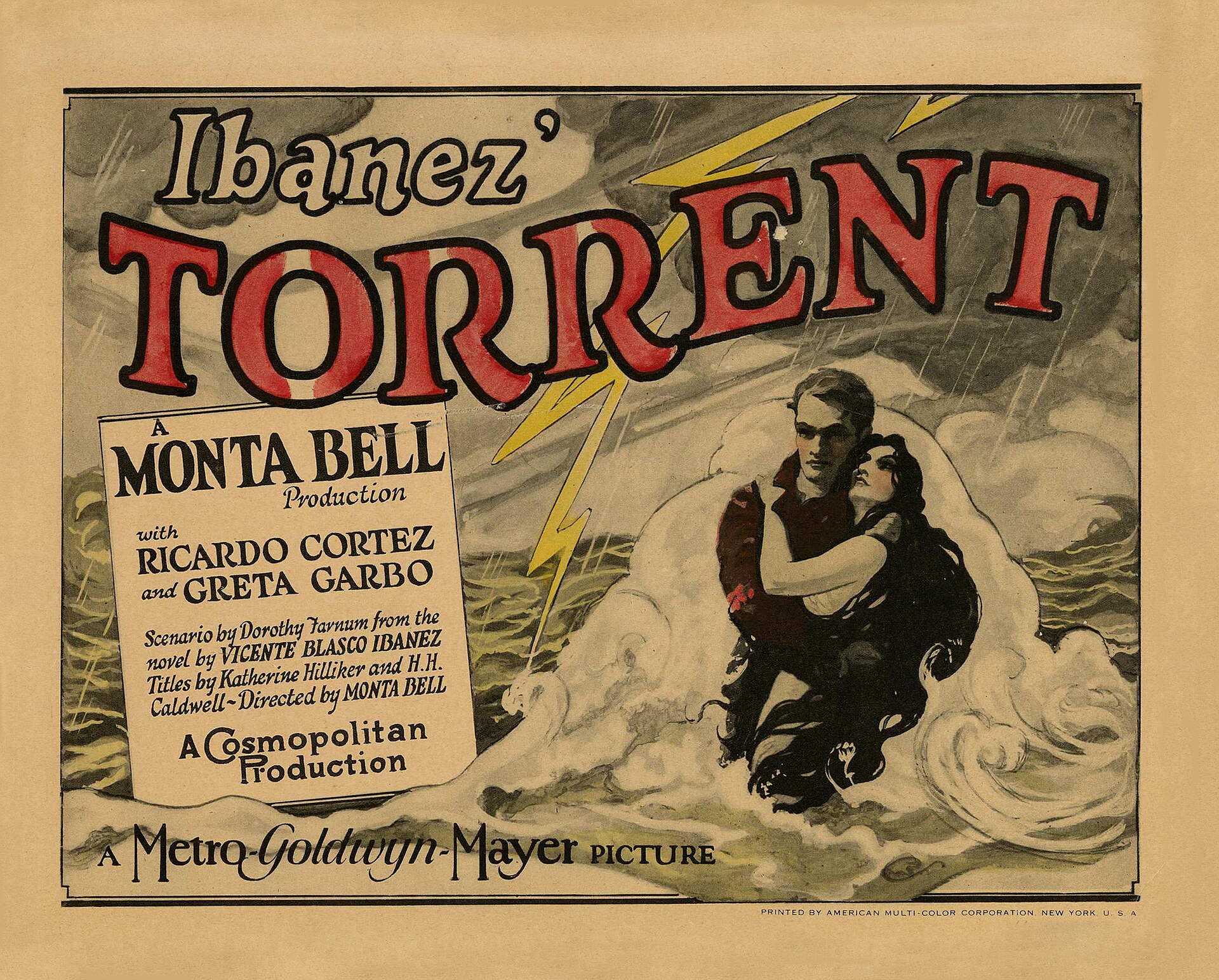 Imagem de referência relacionada a Torrent, item descrito como filme de 1926 dirigido por Monta Bell