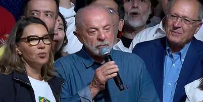Lula discursa para multid&atilde;o na Avenid Paulista ap&oacute;s vencer elei&ccedil;&otilde;es para presidente Foto: Reprodu&ccedil;&atilde;o/Globo