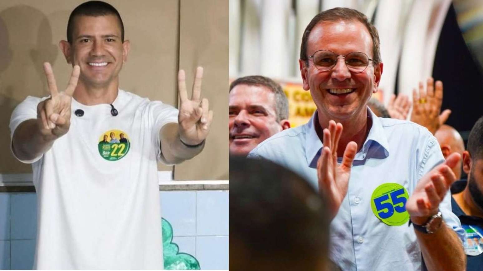 Douglas Ruas e Eduardo Paes estão na disputa do segundo turno no RJ