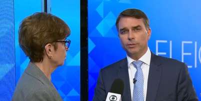 Flávio Bolsonaro diz que pode adotar ideias do adversário Foto: Reprodução/TV Globo