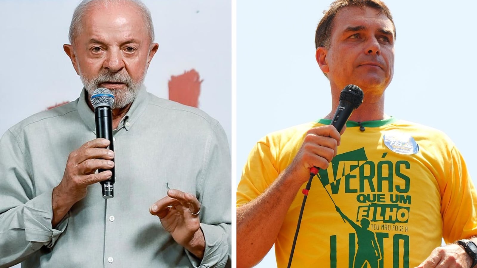 Lula e Flávio Bolsonaro em montagem do R7 Créditos: Ricardo Stuckert/Divulgação e Charles Vieira/Campanha Flávio Bolsonaro